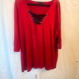 Love & Legend Red Top, Size 4x